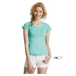 Γυναικείο T-shirt με λαιμοκοψή "V" - ΜΟΟΝ